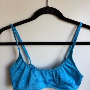 Triangl Swimwear Blue Floral Bikini top